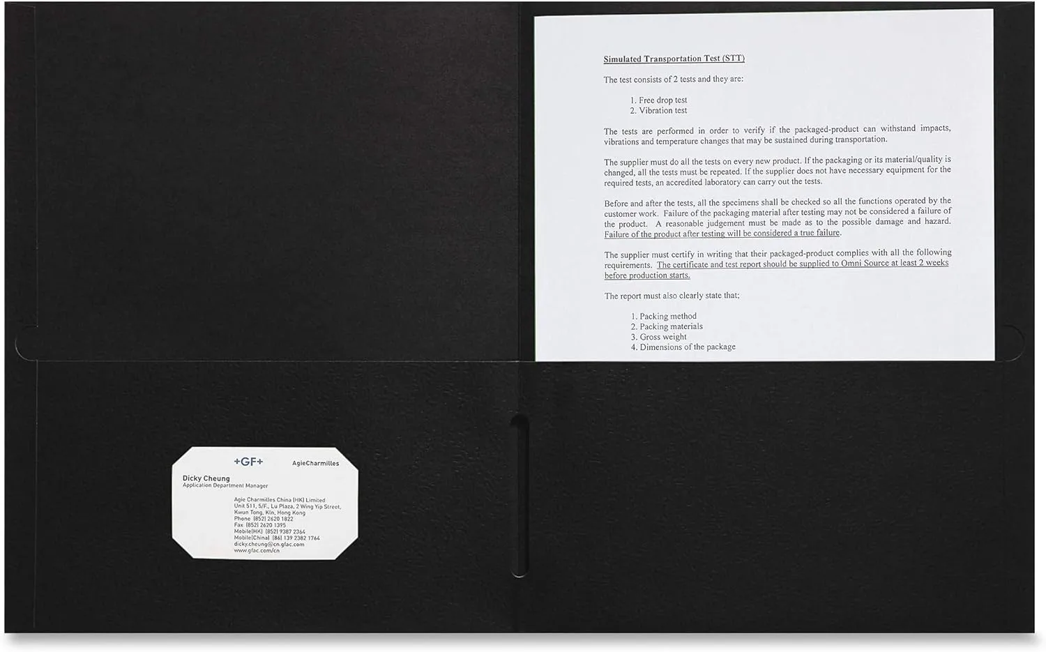 Sparco Leatherette Portfolio, 8-1/2in x 11in, 2 Pocket, Black, Box of 25