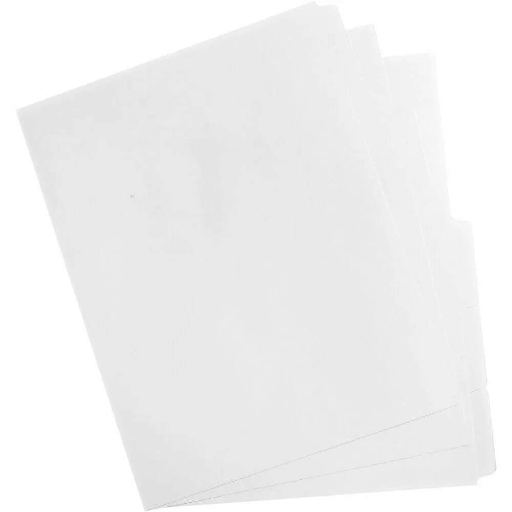 Sparco Print-On Tab Dividers, White, Box of 50