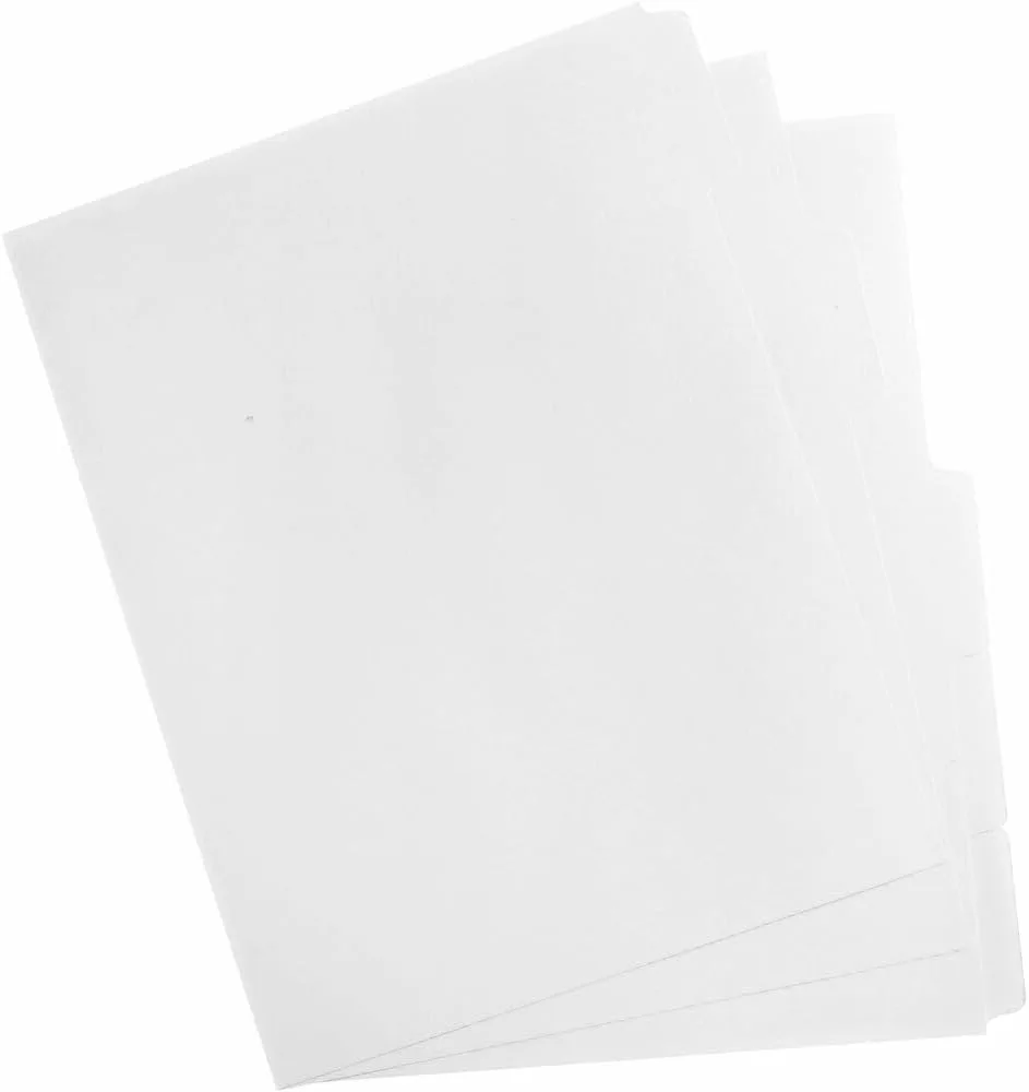 Sparco Print-On Tab Dividers, White, Box of 50