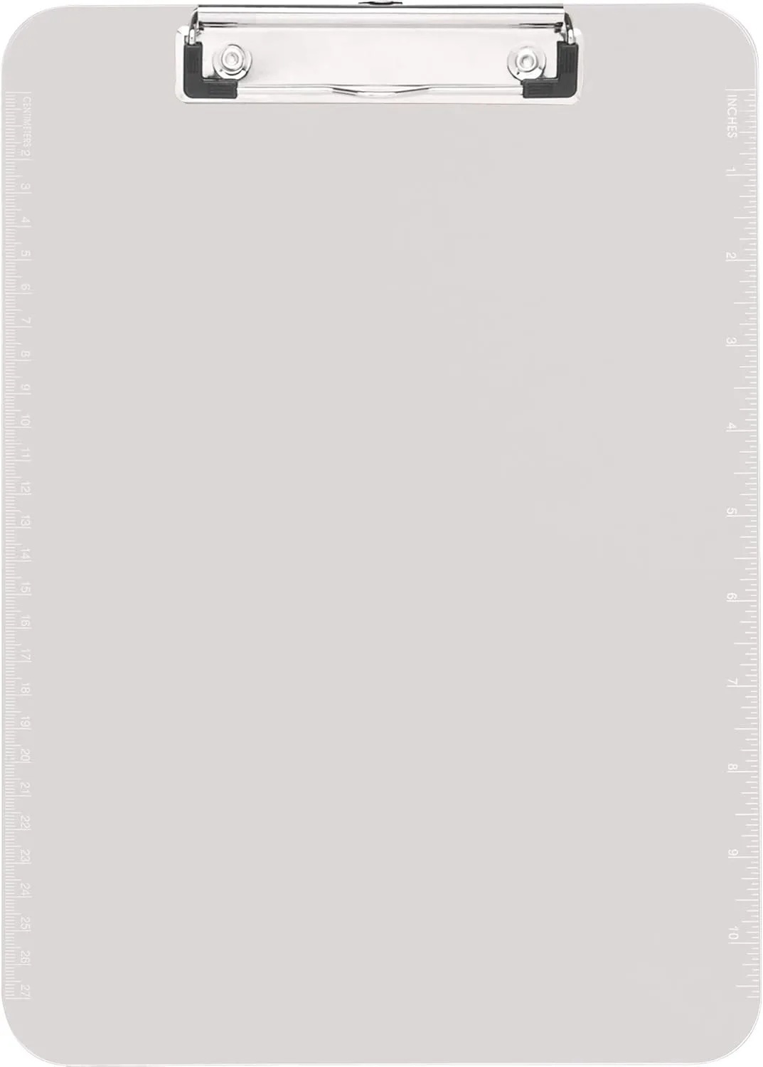Transparent Plastic Clipboard, Flat Clip, 9"x12-1/2", Smoke (SPR01870)