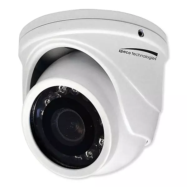 Speco 4MP HD-TVI Mini Turret Camera 2.9mm Lens - White Housing