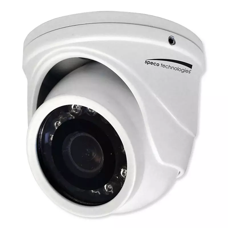Speco 4MP HD-TVI Mini Turret Camera 2.9mm Lens - White Housing