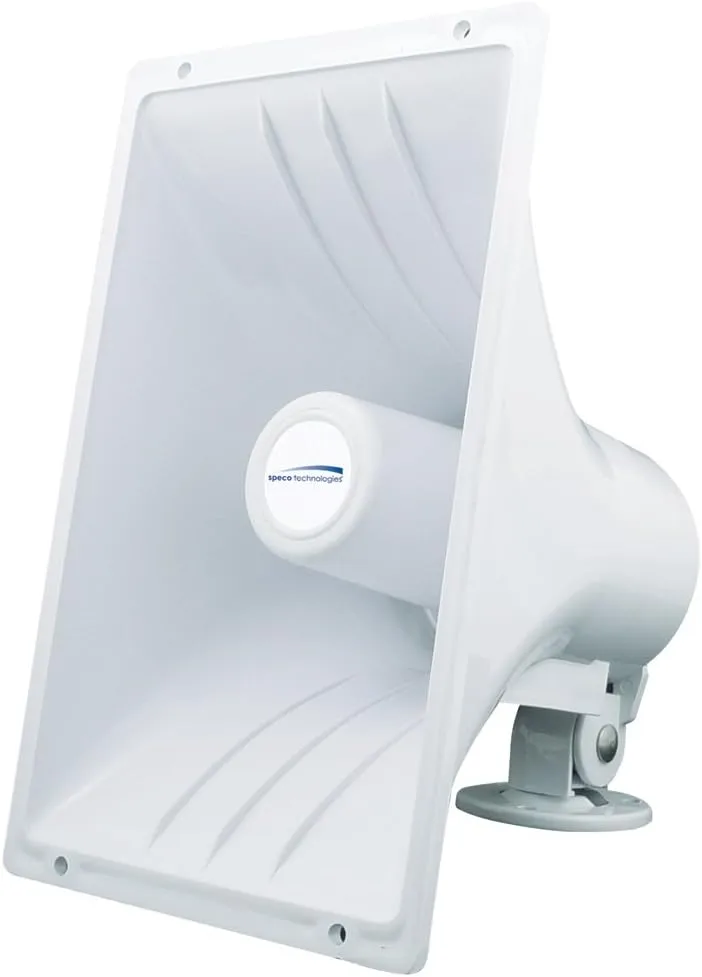 Speco 6.5 inches Weatherproof PA Speaker - SPC-40RP, 40W, 120dB, 8 Ohm, White, Durable Modern, Audio Equipment