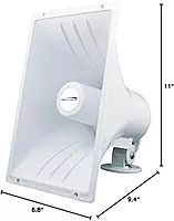 Speco 6.5 inches Weatherproof PA Speaker - SPC-40RP, 40W, 120dB, 8 Ohm, White, Durable Modern, Audio Equipment