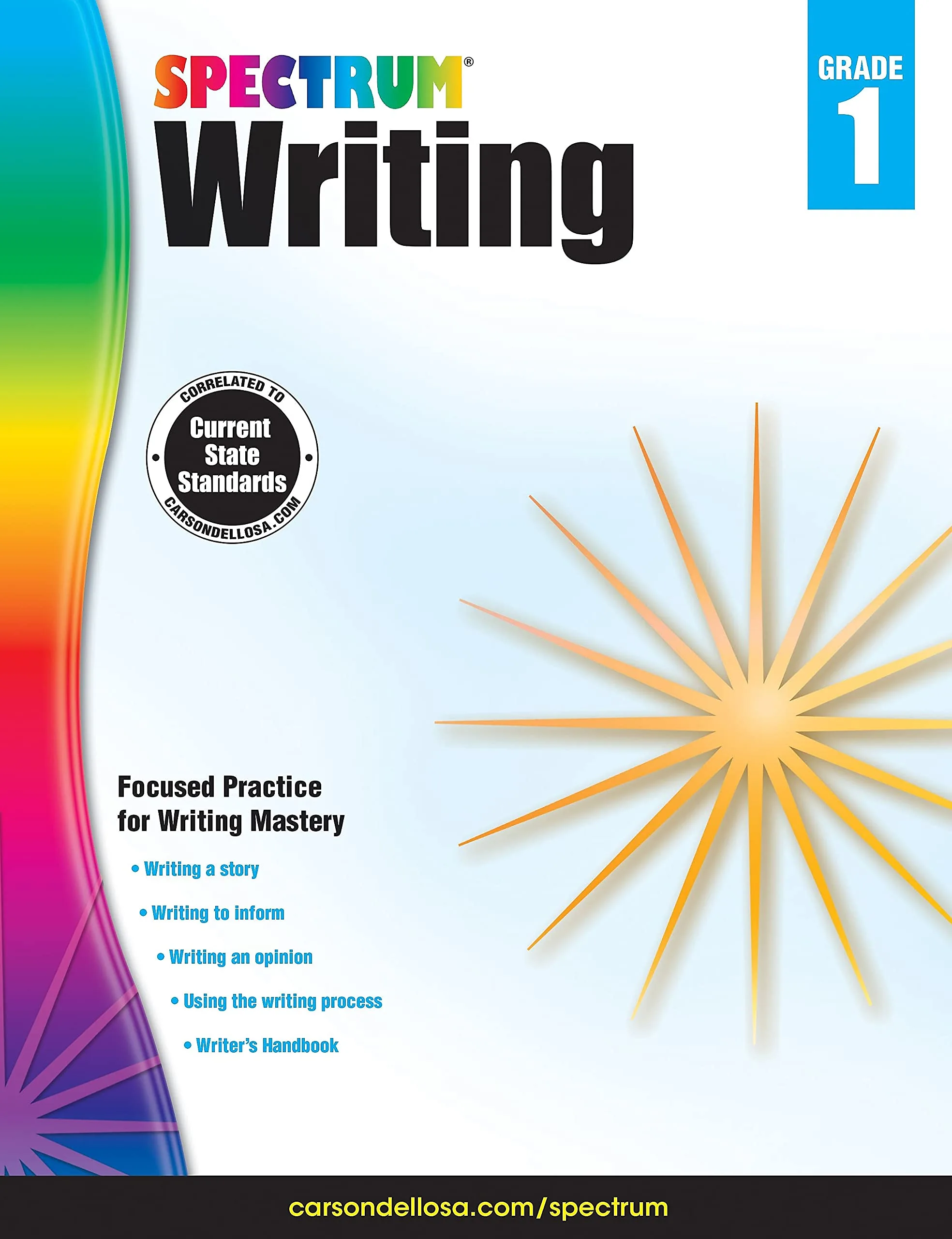 Spectrum First Grade Writing Workbook, Ages 6 to 7, Grade 1 Writing, Informative, Opinion, Letters