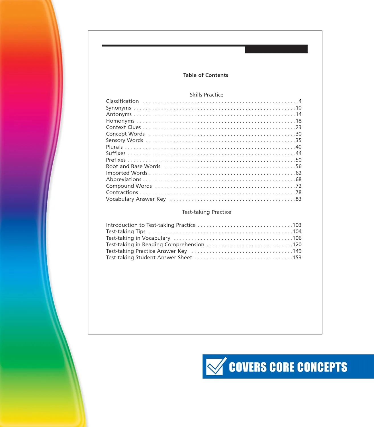 Spectrum Grade 4 Vocabulary Workbook, 4th Grade Vocabulary Covering Word Relationships, Sensory Language, Roots and Affixes