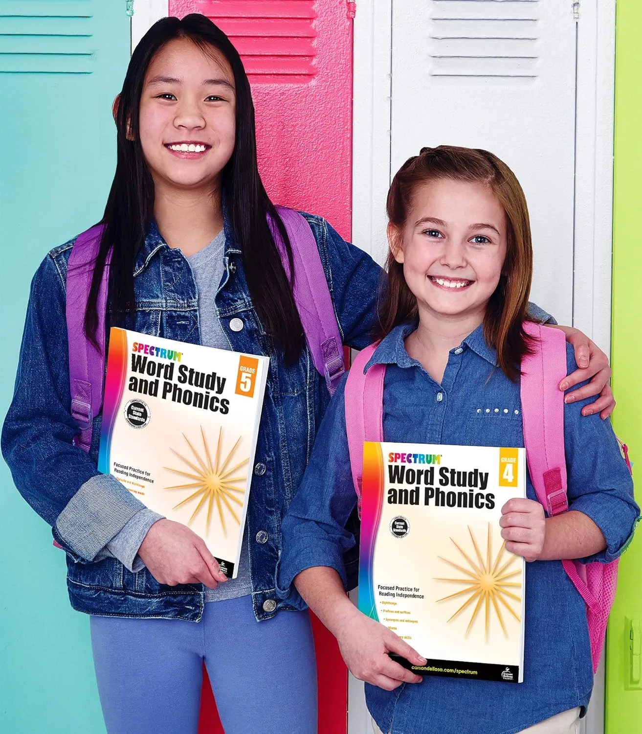 Spectrum Grade 4 Word Study and Phonics Workbooks, Ages 9 to 10, 4th Grade Phonics and Word Study, Dictionary Skills