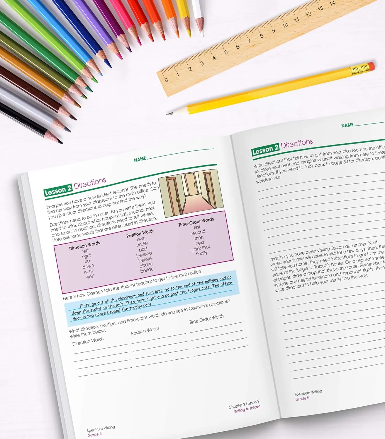 Spectrum 5th Grade Writing Workbooks, Ages 10 to 11, Grade 5 Writing, Informative, Persuasive, News Report, Article