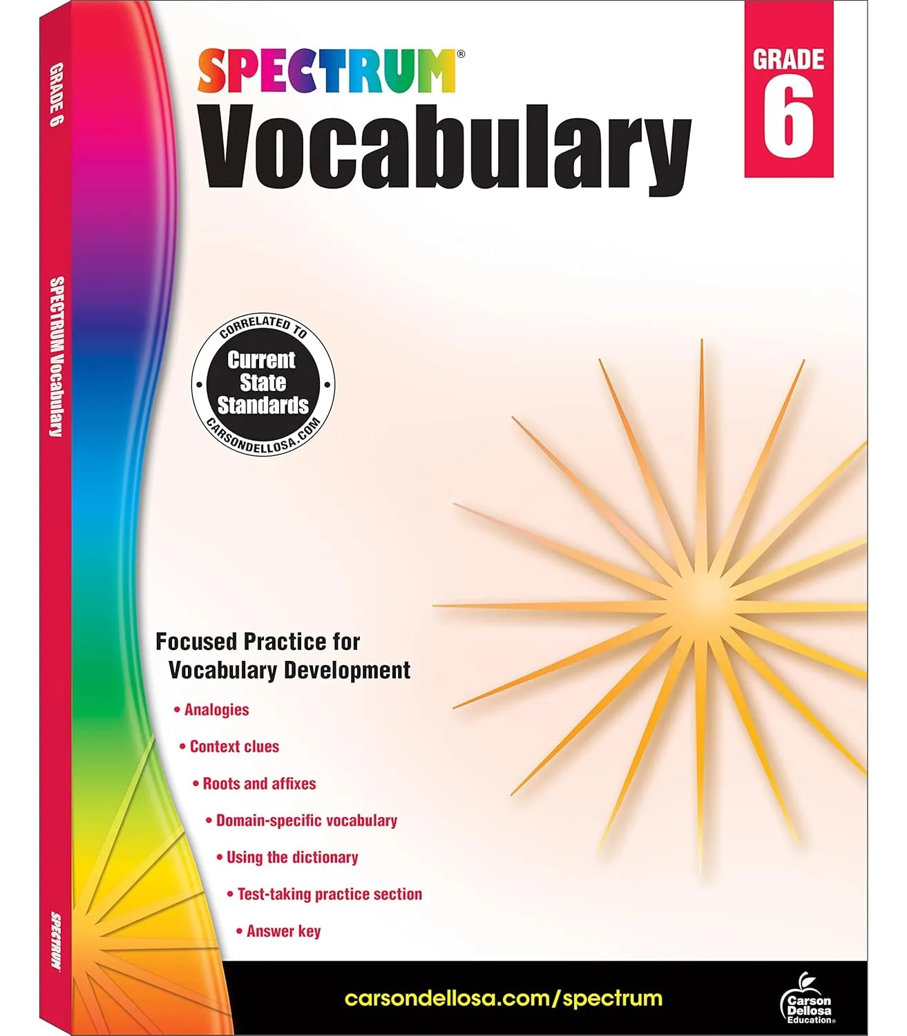 Spectrum Grade 6 Vocabulary Workbooks, Ages 11 to 12, 6th Grade Vocabulary Workbook, Vocabulary Analogies, Dictionary Skills