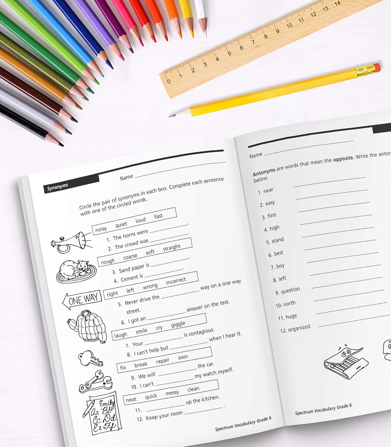 Spectrum Grade 6 Vocabulary Workbooks, Ages 11 to 12, 6th Grade Vocabulary Workbook, Vocabulary Analogies, Dictionary Skills