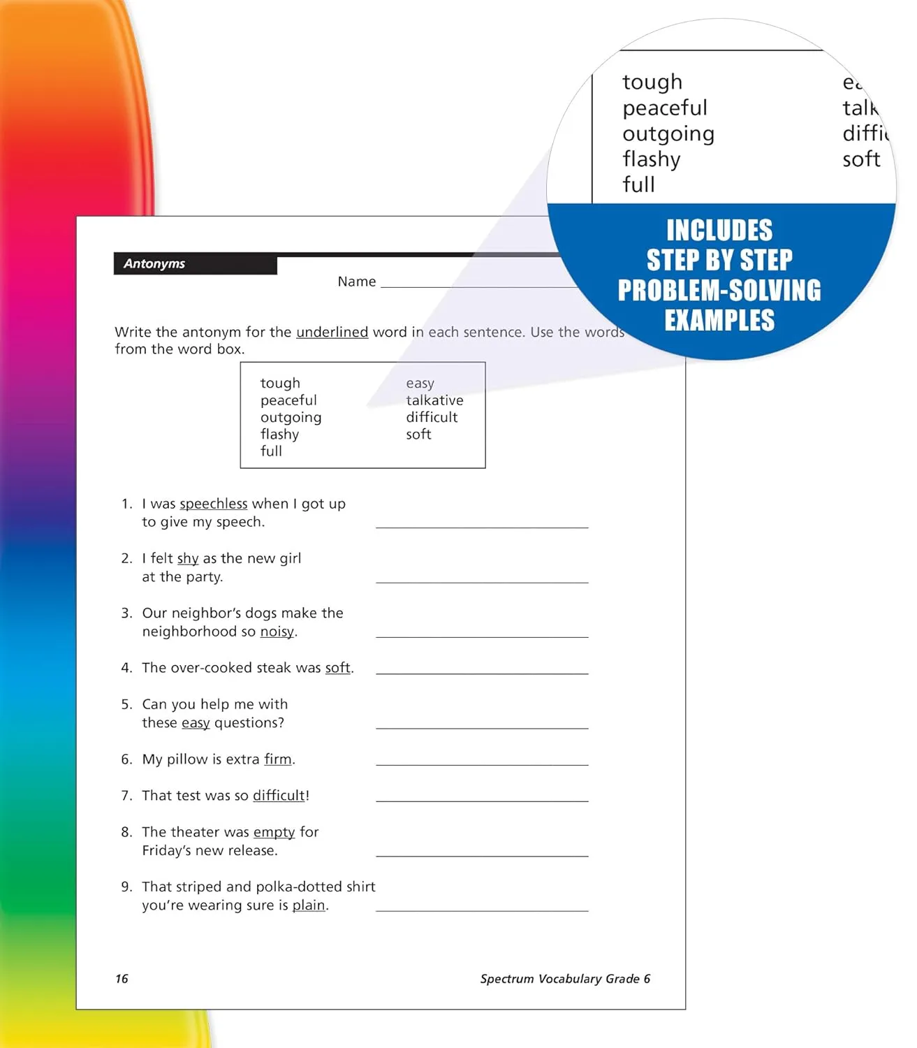 Spectrum Grade 6 Vocabulary Workbooks, Ages 11 to 12, 6th Grade Vocabulary Workbook, Vocabulary Analogies, Dictionary Skills