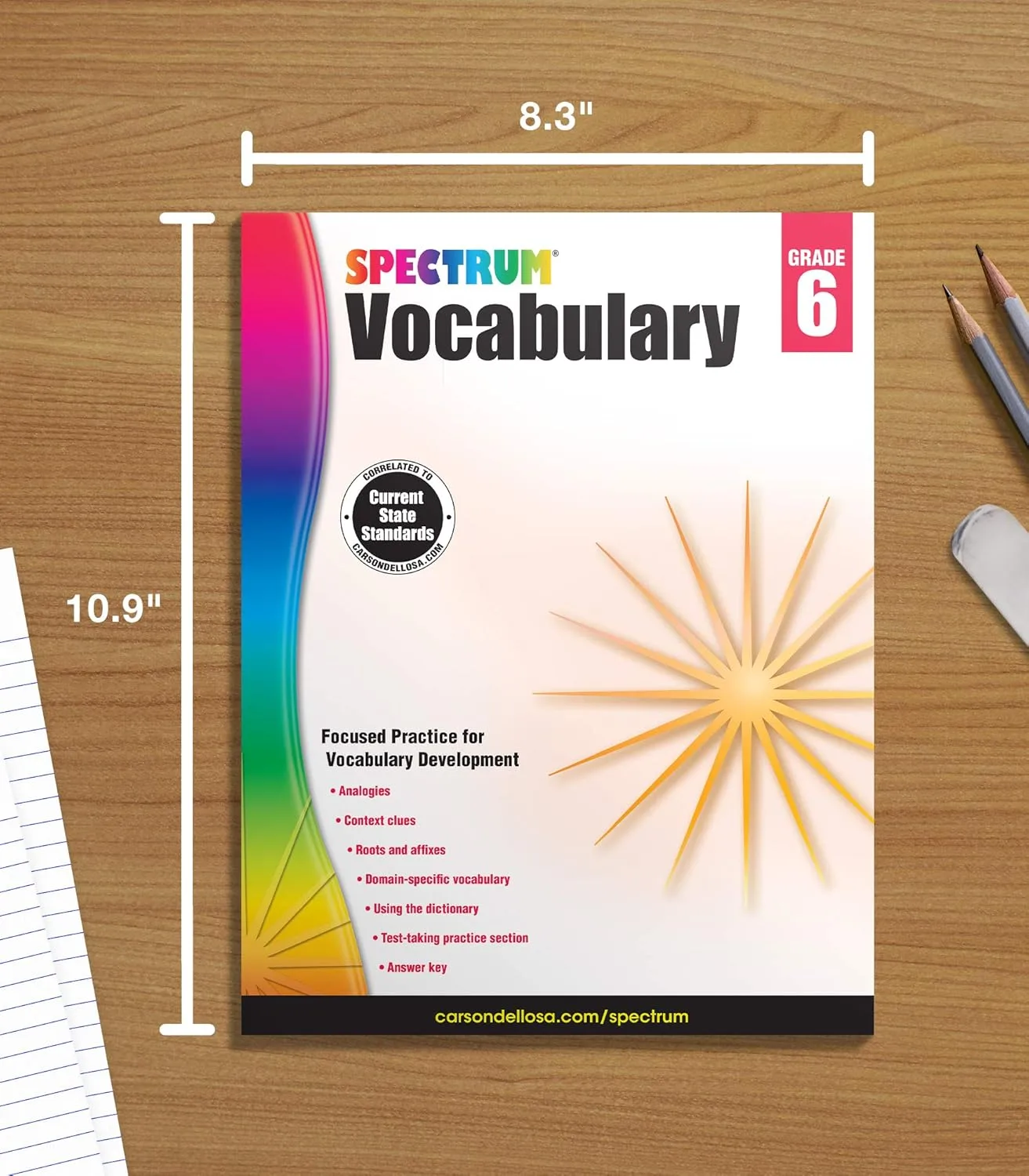 Spectrum Grade 6 Vocabulary Workbooks, Ages 11 to 12, 6th Grade Vocabulary Workbook, Vocabulary Analogies, Dictionary Skills