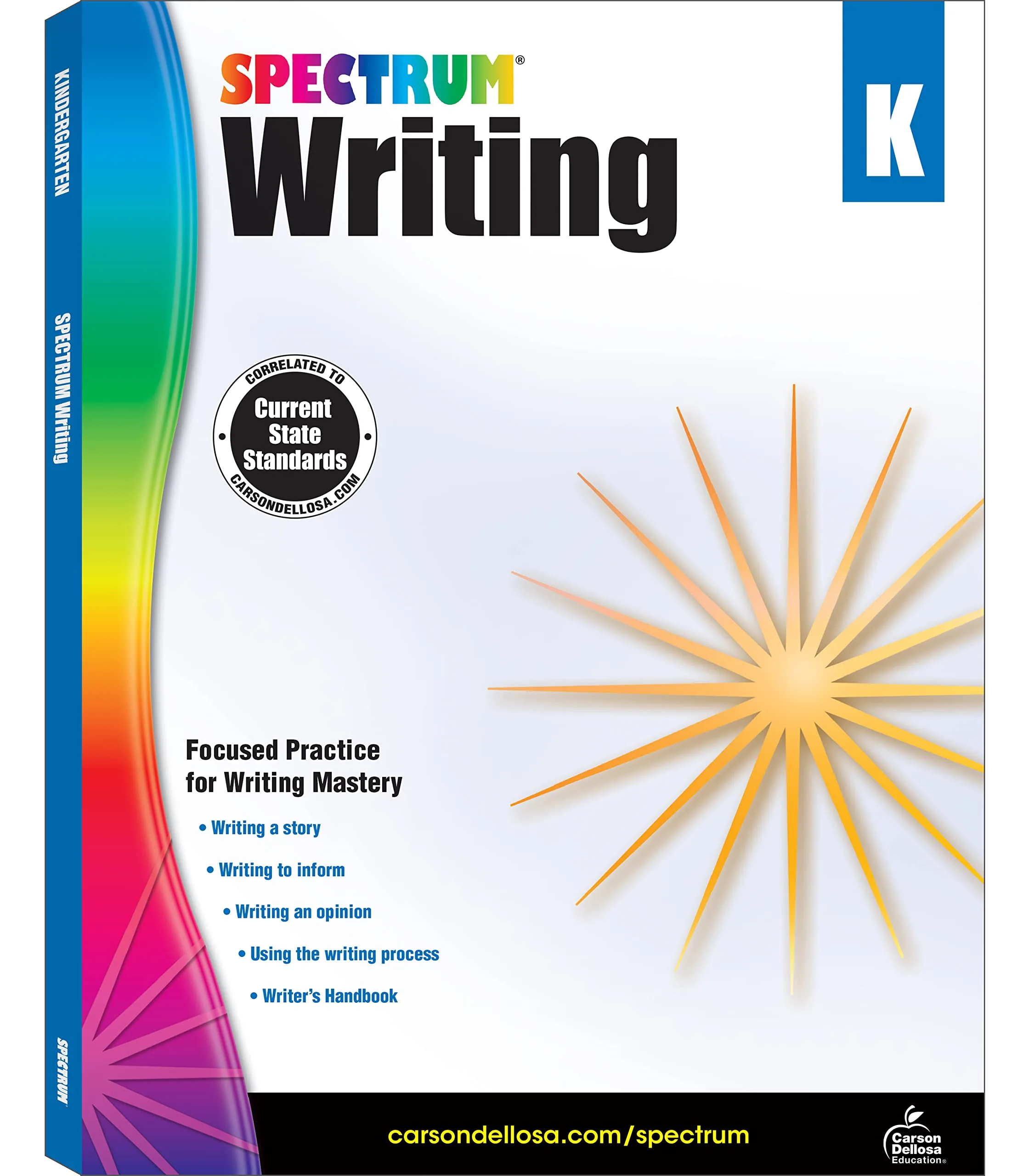 Spectrum Kindergarten Writing Workbook, Ages 5 to 6, Grade K Writing Workbook, Writing Practice with Alphabet Letters