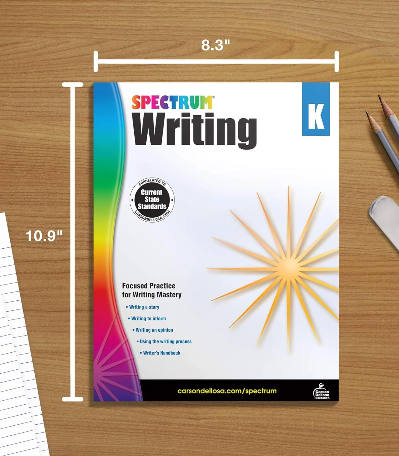 Spectrum Kindergarten Writing Workbook, Ages 5 to 6, Grade K Writing Workbook, Writing Practice with Alphabet Letters