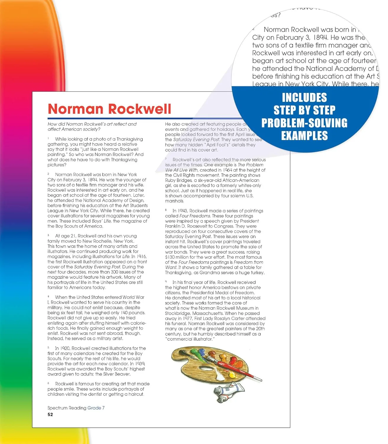 Spectrum Reading Comprehension Grade 7, Ages 12 to 13, 7th Grade Reading Comprehension Workbooks Covering Nonfiction