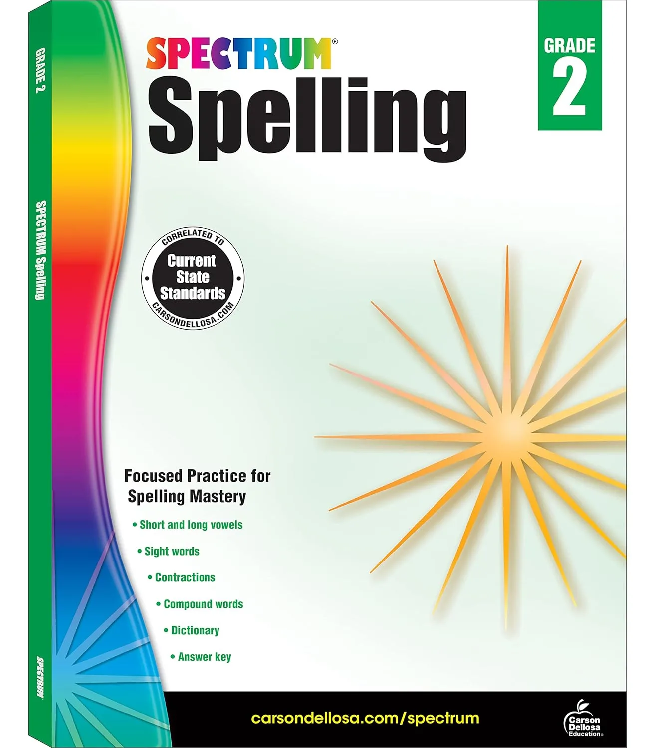 Spectrum Spelling Workbook Grade 2, Ages 7 to 8, 2nd Grade Spelling Workbook, Phonics, Handwriting Practice with Sight Words