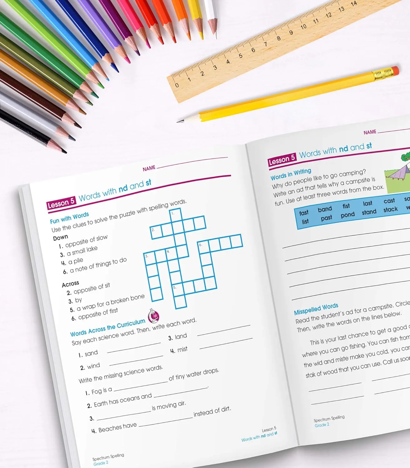 Spectrum Spelling Workbook Grade 2, Ages 7 to 8, 2nd Grade Spelling Workbook, Phonics, Handwriting Practice with Sight Words