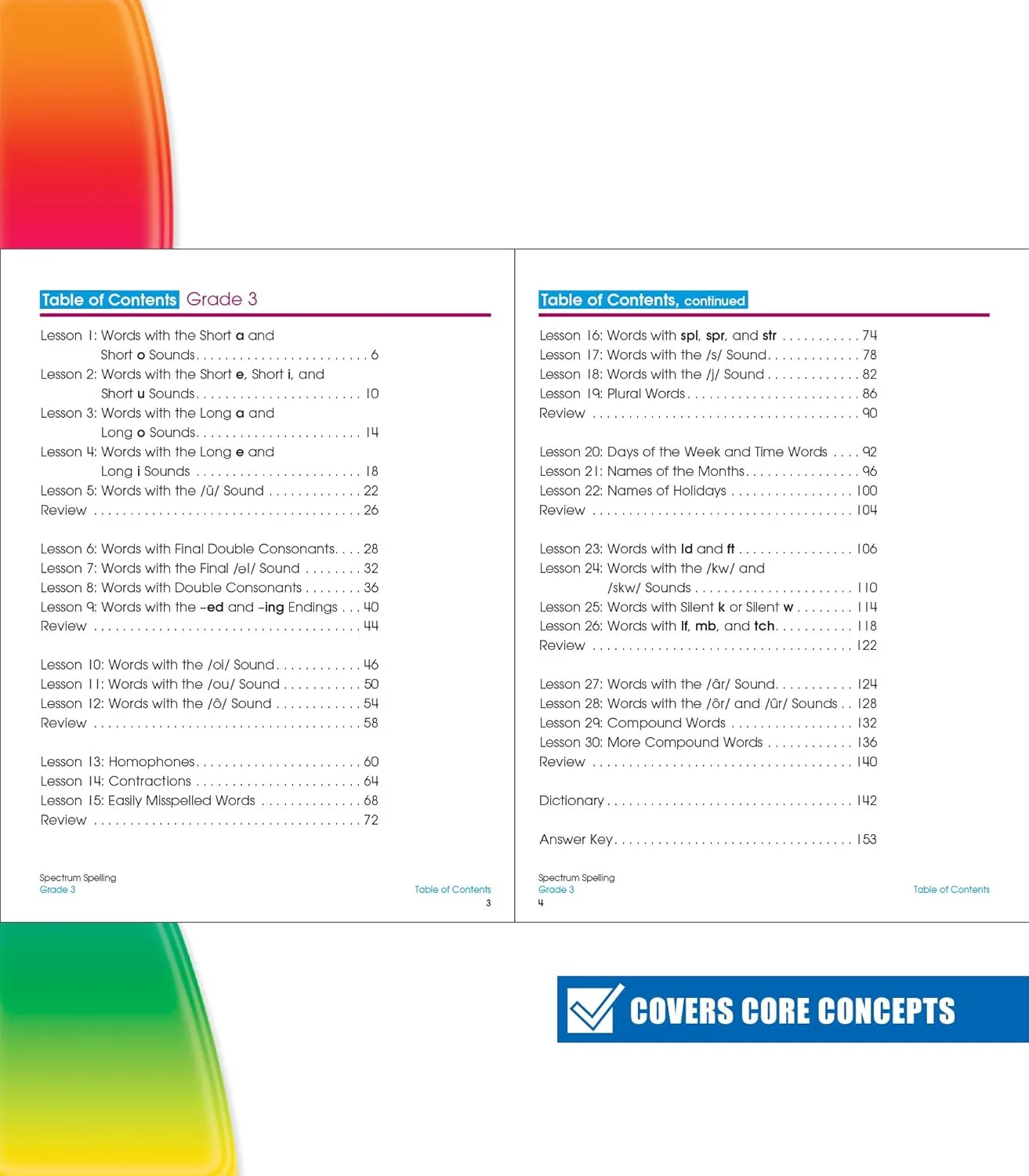 Spectrum Spelling Workbook Grade 3, Ages 8 to 9, 3rd Grade Spelling Workbook Covering Phonics, Handwriting, ... (Volume 30)