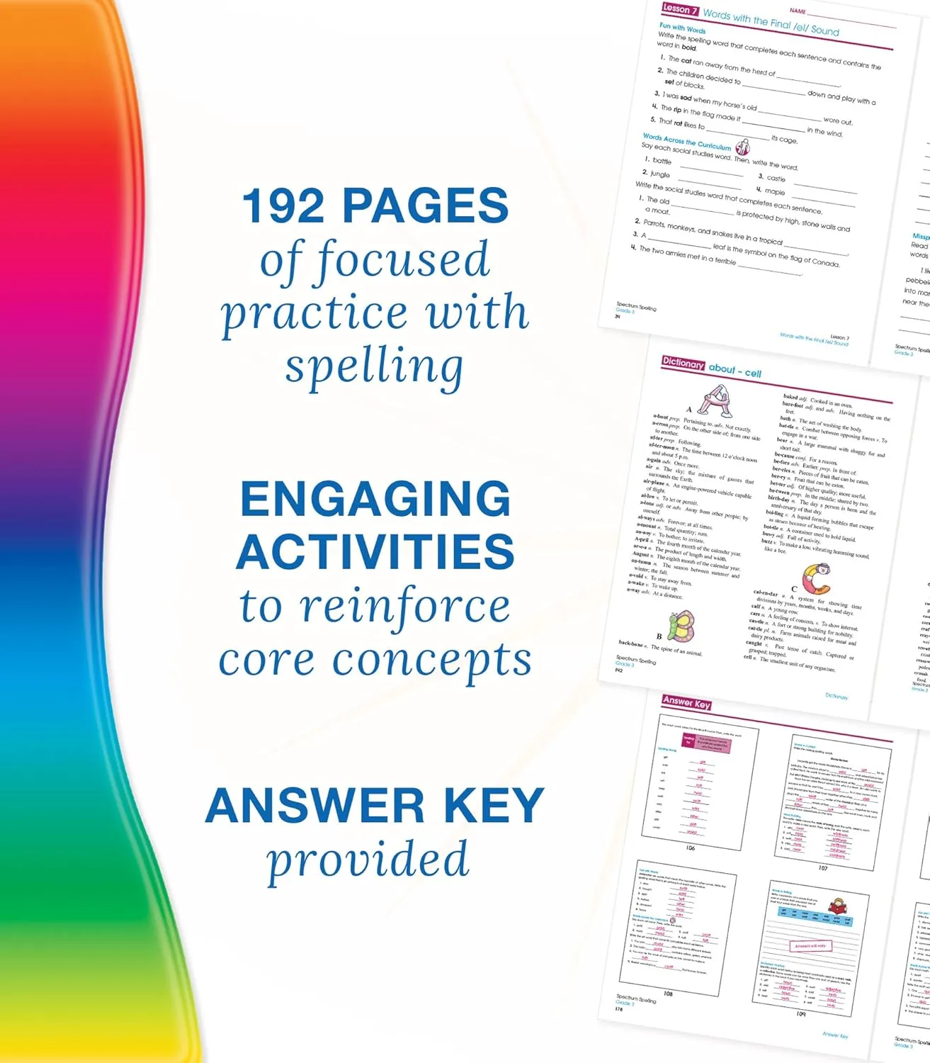 Spectrum Spelling Workbook Grade 3, Ages 8 to 9, 3rd Grade Spelling Workbook Covering Phonics, Handwriting, ... (Volume 30)