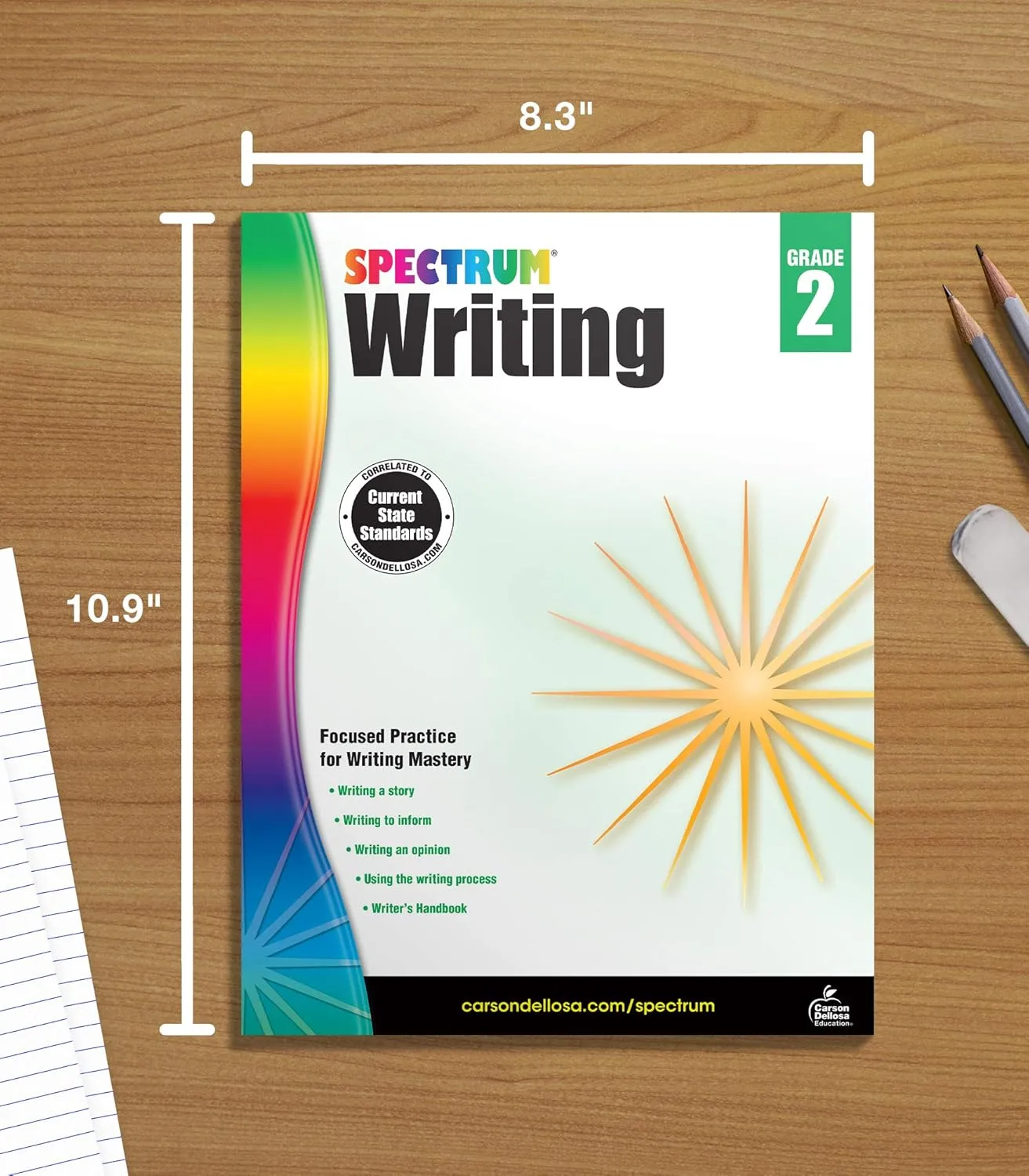 Spectrum Writing Workbook Grade 2, Ages 7 to 8, Second Grade Writing Workbook, Informative, Opinion, Letters