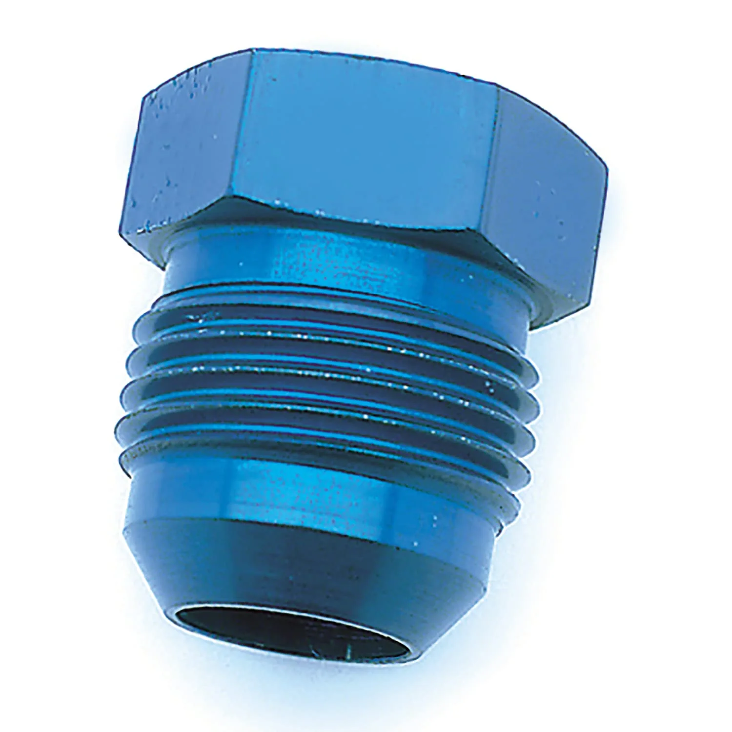 Fitting Plug/Fitting Cap 561006, Flare Plug, 10AN, Anodized, Blue, Aluminum, Single