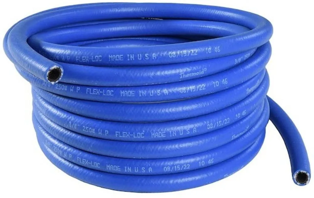 Braided Hose 5330620 Push-On -6AN, 25 ft, 250 PSI, Blue, Synthetic Rubber