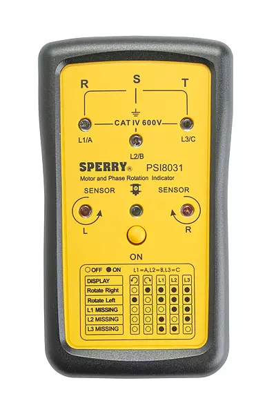 Sperry Instruments PSI8031 Phase Sequence Indicator, Black & Yellow