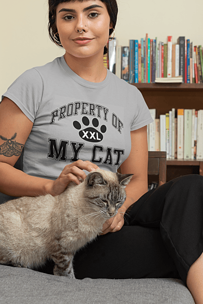 Property of My Cat XXL Paw Print Tee