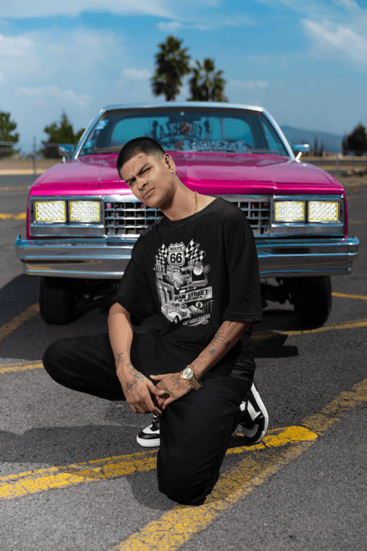 Route 66 Main Street Retro Car T-Shirt