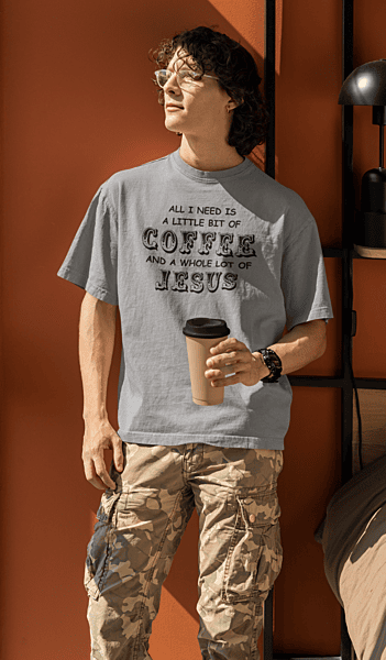 Coffee & Jesus – Faith and Caffeine T-Shirt