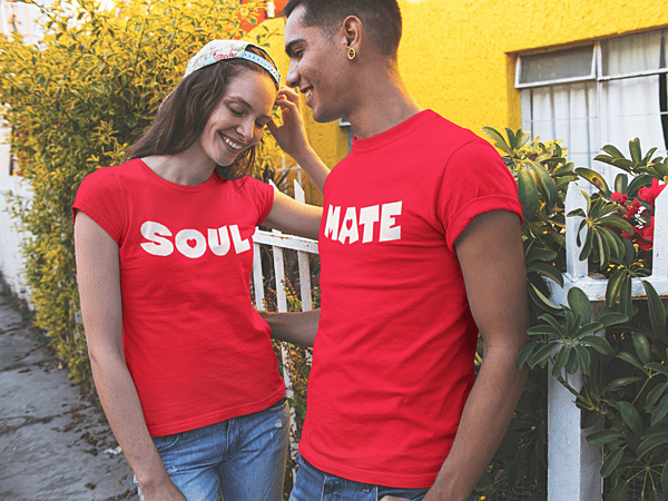 Soul Mate Couples T-Shirts – Matching His & Hers Set