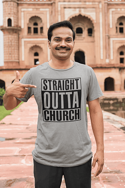 Straight Outta Church T-Shirt – Bold Christian Statement Tee