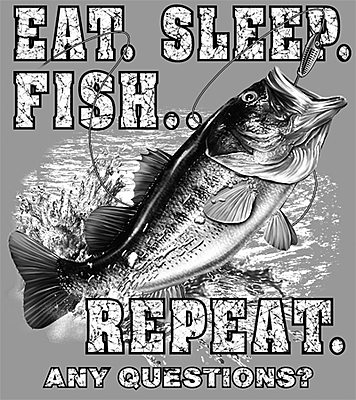 Eat Sleep Fish Repeat T-Shirt – Funny Fishing Lover Tee