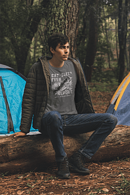 Eat Sleep Fish Repeat T-Shirt – Funny Fishing Lover Tee