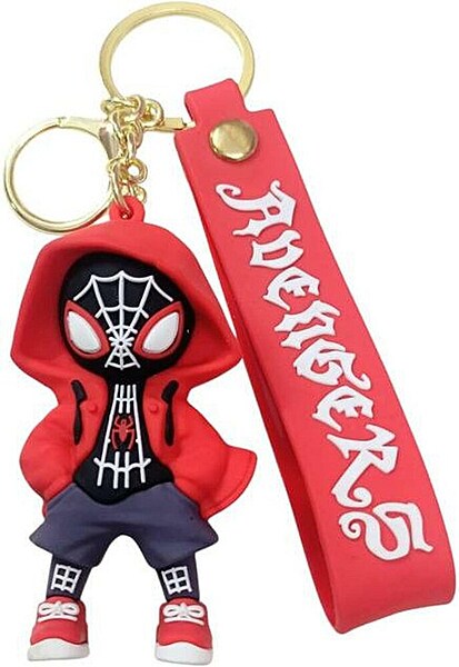 Superhero 3D Spider Man with Black Hoodie Keychain