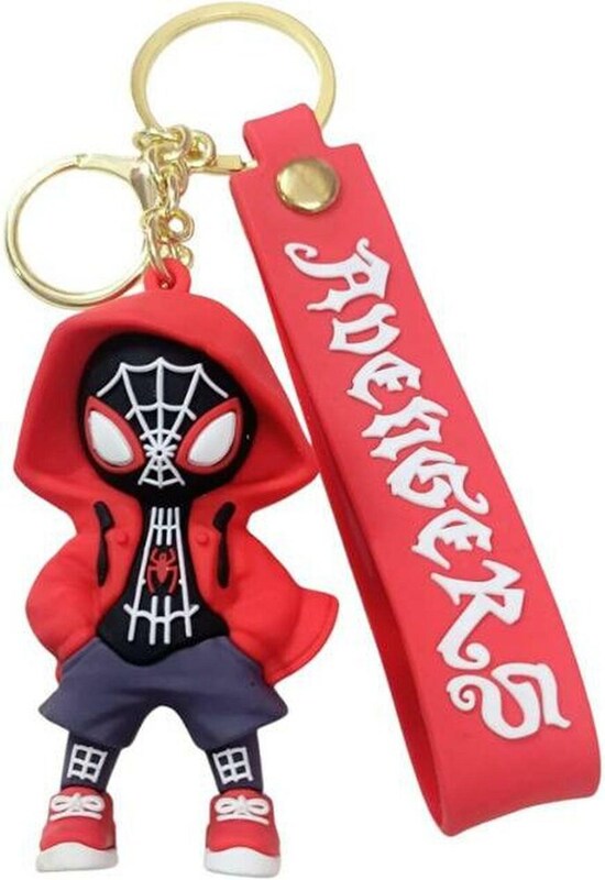 Superhero 3D Spider Man with Black Hoodie Keychain