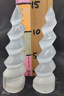 15cm Selenite Spiral Tower 15cm Selenite Spiral Tower