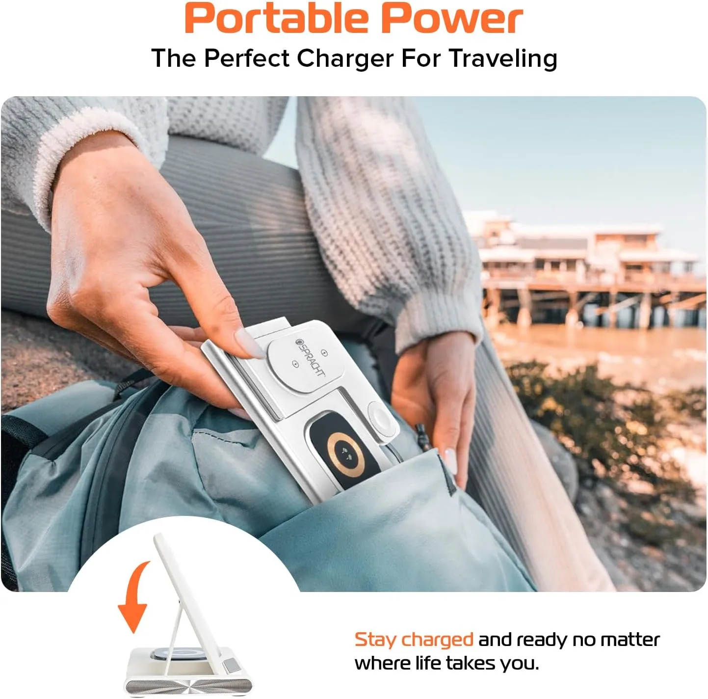 SPRACHT Flex Charge 3 3-in-1 Wireless Charging Station
