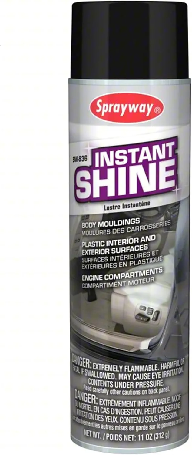 Sprayway SW936 Aerosol Instant Shine Vinyl Cleaner and Protectant, 11 oz.