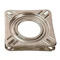 Springfield 1100009 Non-Locking 360° Seat Swivel - 6.75" Square with 0° Tilt, Stainless Steel