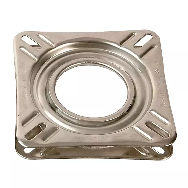 Springfield 1100009 Non-Locking 360° Seat Swivel - 6.75" Square with 0° Tilt, Stainless Steel