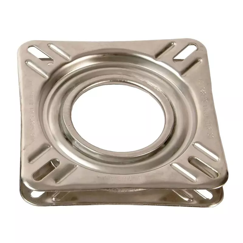 Springfield 1100009 Non-Locking 360° Seat Swivel - 6.75" Square with 0° Tilt, Stainless Steel