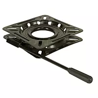 Springfield 1100018 Locking 12-Way Seat Swivel - 6.75" Square with 0° Tilt, Black E-Coat