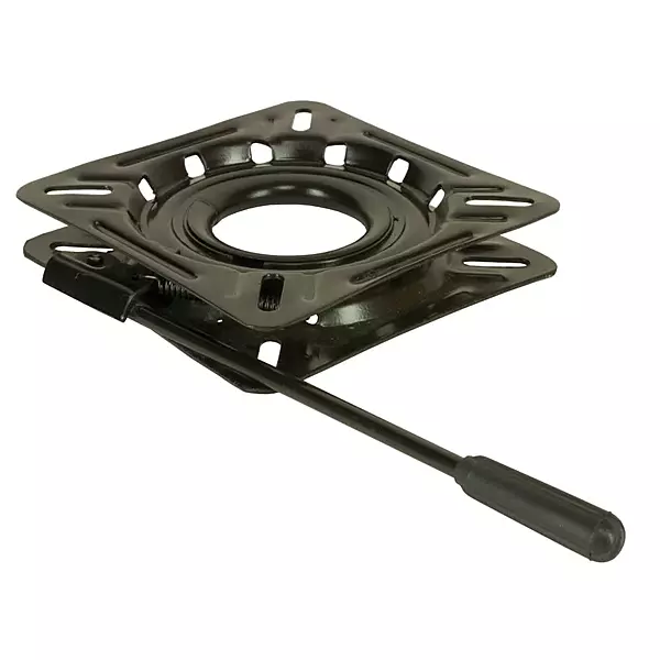 Springfield 1100018 Locking 12-Way Seat Swivel - 6.75" Square with 0° Tilt, Black E-Coat