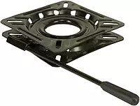 Springfield 1100018 Locking 12-Way Seat Swivel - 6.75" Square with 0° Tilt, Black E-Coat