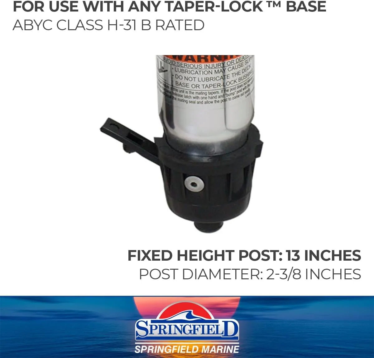 Springfield 1600406 Taper-Lock Hi-Lo Post - Fixed Height