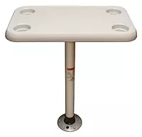 Springfield 16" x 28" Rectangle Table Package - White Thread-Lock
