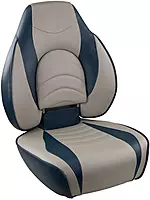 Springfield 1780238 Deluxe Fish Pro High Back Folding Seat - Blue/Grey