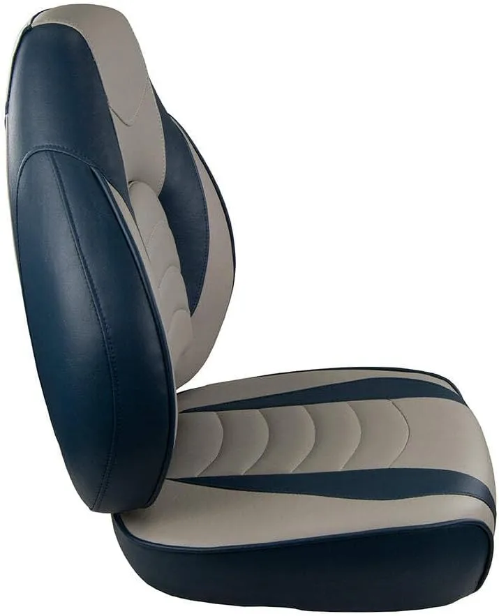 Springfield 1780238 Deluxe Fish Pro High Back Folding Seat - Blue/Grey
