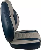 Springfield 1780238 Deluxe Fish Pro High Back Folding Seat - Blue/Grey